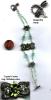 Greem Swarovski Crystal & Glass Bead Bracelet Item # B114