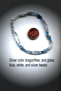 Dragonfly and Blue Ice Bracelet Item # B10