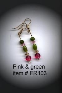 Pink & Green Item # ER103
